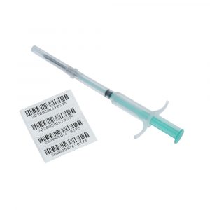 EM4102 Injectable glass tag 8x2 mm contained in a single use disposable syringe 125KHz